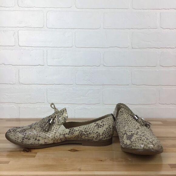 RUDSAK studded flats snake pattern shoes size 39 flats cream silver spikes - Picture 6 of 14